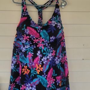 Floral swim top